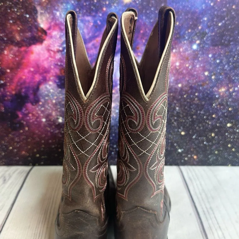 Ariat “Bright Light” Western Snip Toe Boots 10011920 Mahogany Leather Sz 8.5 - Image 5