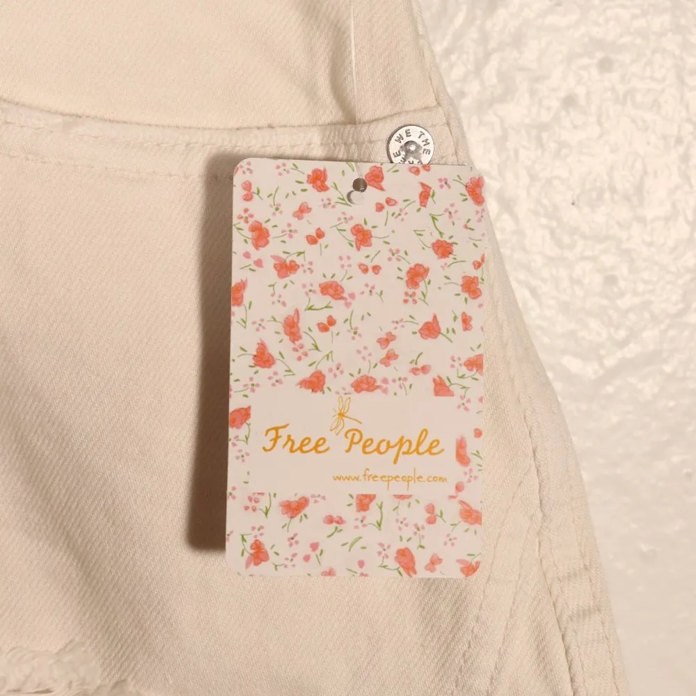 NWT Free People Destroyed Denim Mini Skirt - Image 4