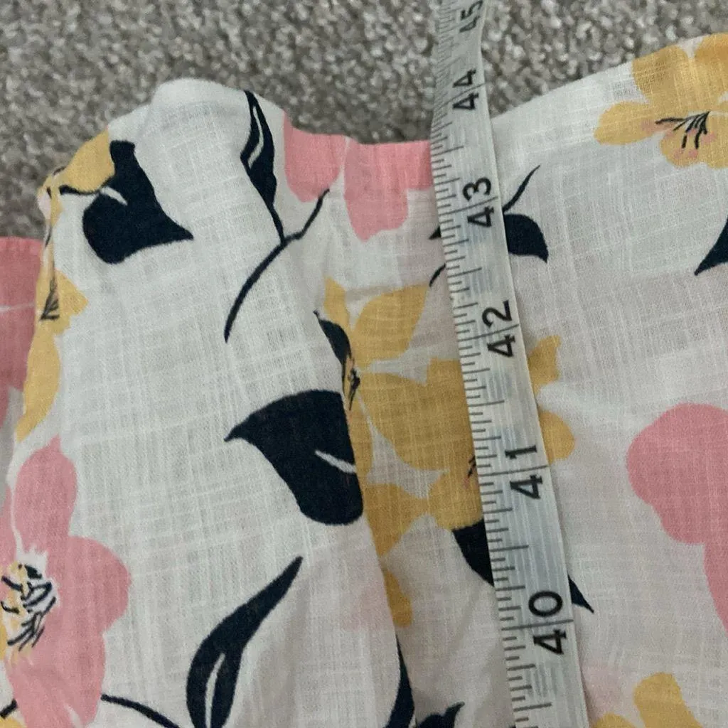 Kate Spade Lily Blooms Smocked Midi Dress (Sz XL) Cotton Floral Puff Sleeve - Image 10