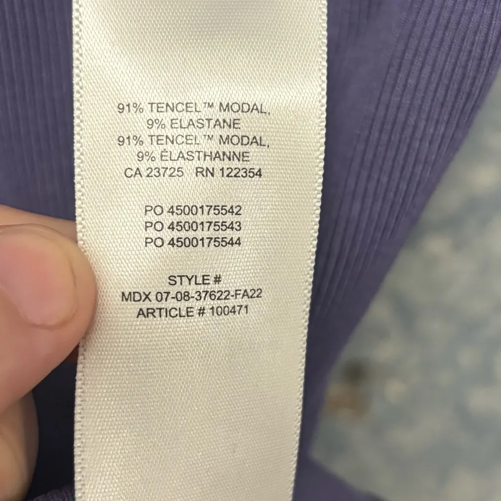 Aritzia Wilfred Free Stayover Purple Long Sleeve Mini Dress Size XXS - Image 4