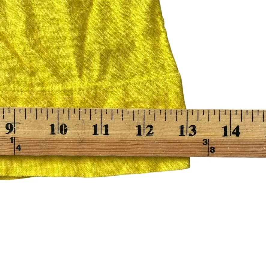 Free People  Sightseer Set‎ Size Small Yellow Linen Blend Vacation Boho Coord Set - Image 10