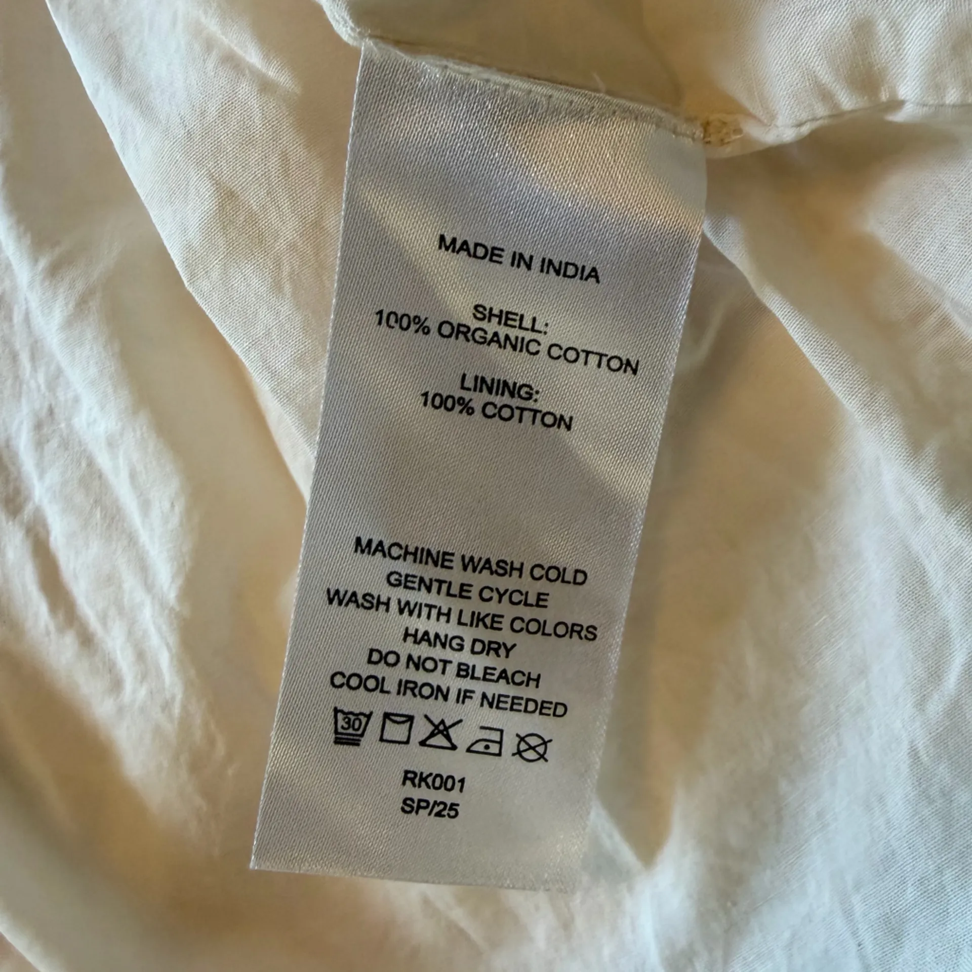 NWOT Quince 100% Organic Cotton Gauze Tiered Maxi Dress Vintage Cream Sz S - Image 9