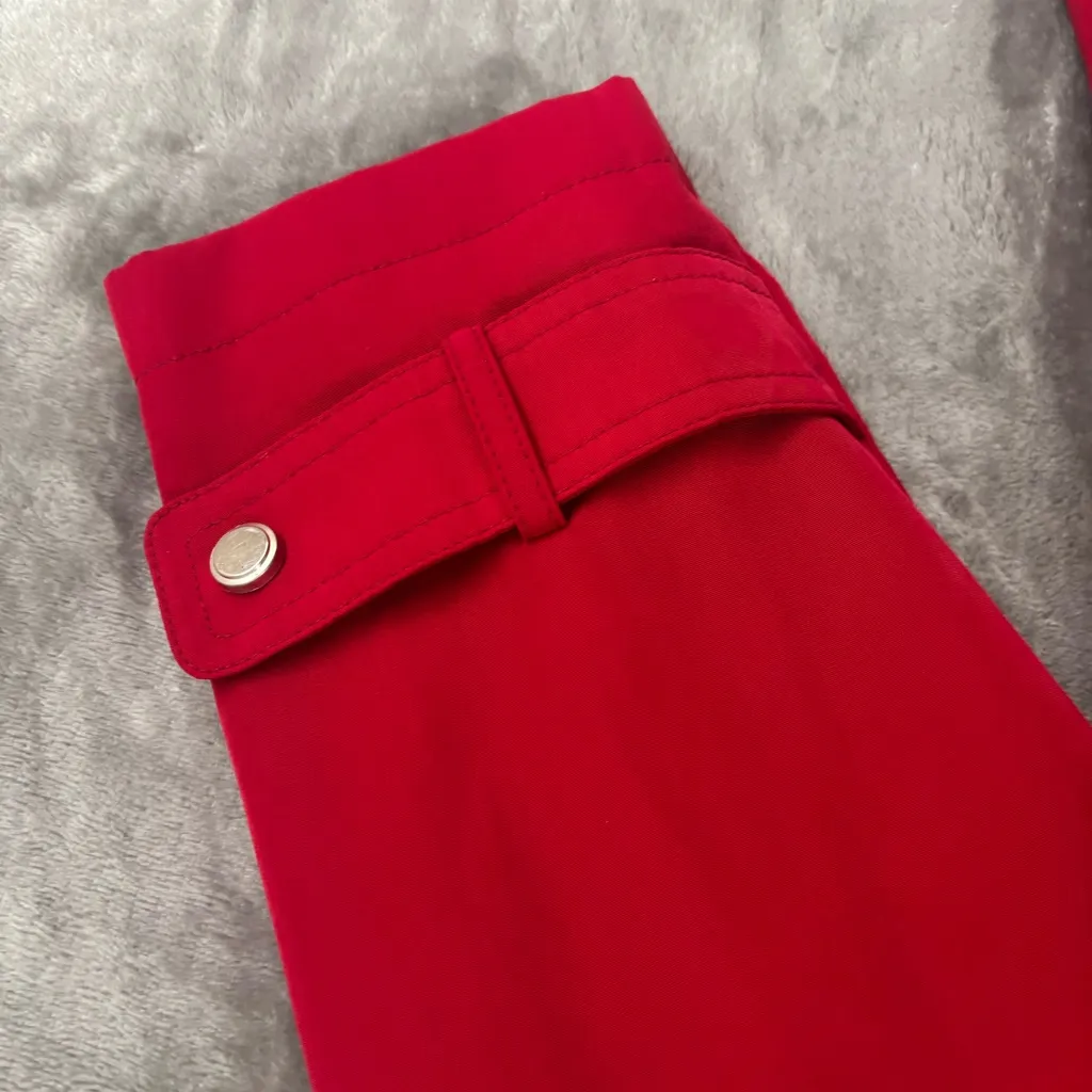 Gallery Jacket Removable Hood Women M Red Zipper & Snap Close Inner Pocket Flaw - Image 6