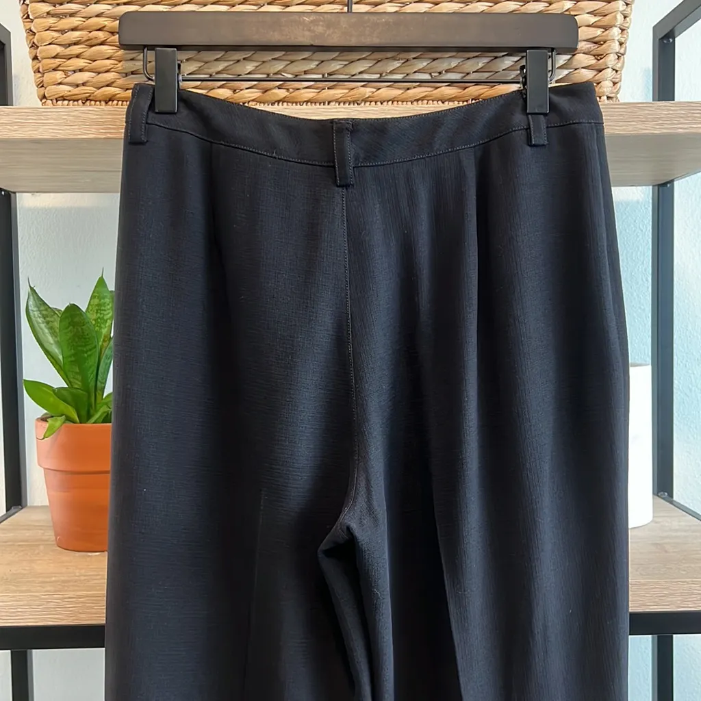 Tommy Bahama Waxed Silk High Rise Black Trouser Pant, 4 - Image 7