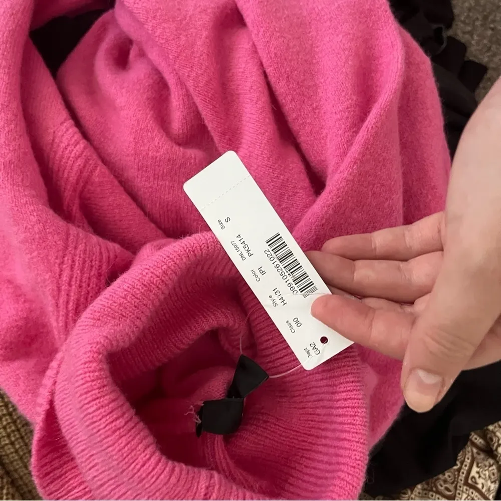 NWT J. Crew Supersoft Yarn Turtleneck Sweater Intense Pink Merino Wool Alpaca - Image 5