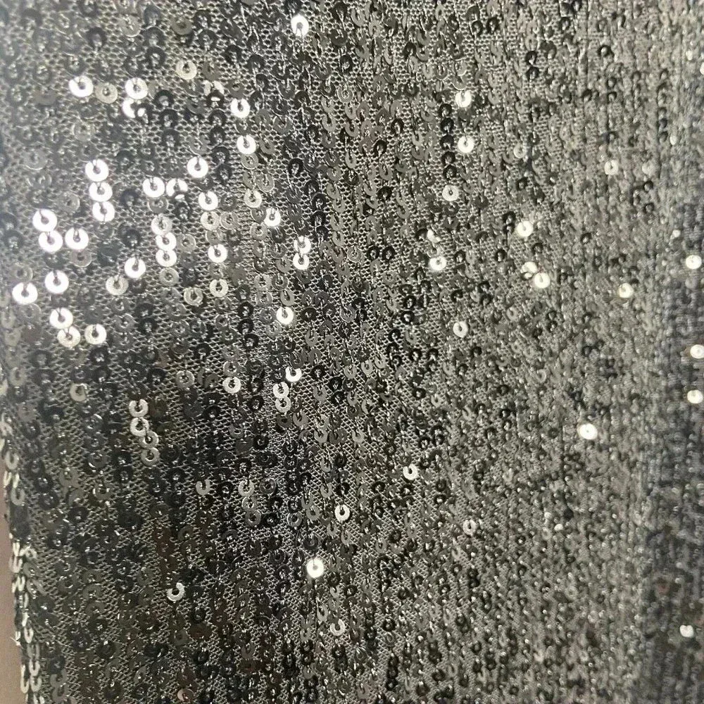 Betsey Johnson Sequin Black Mini Dress Size‎ M Cocktail Party Holiday Date Night - Image 5