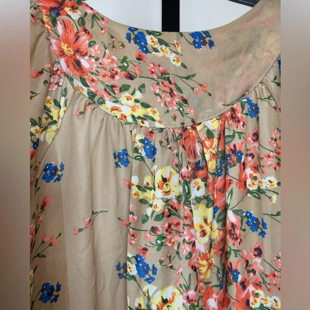 Floral Kimono Cardigan Lace Trim Boho Cottagecore Layering Oversized Romantic - Image 9