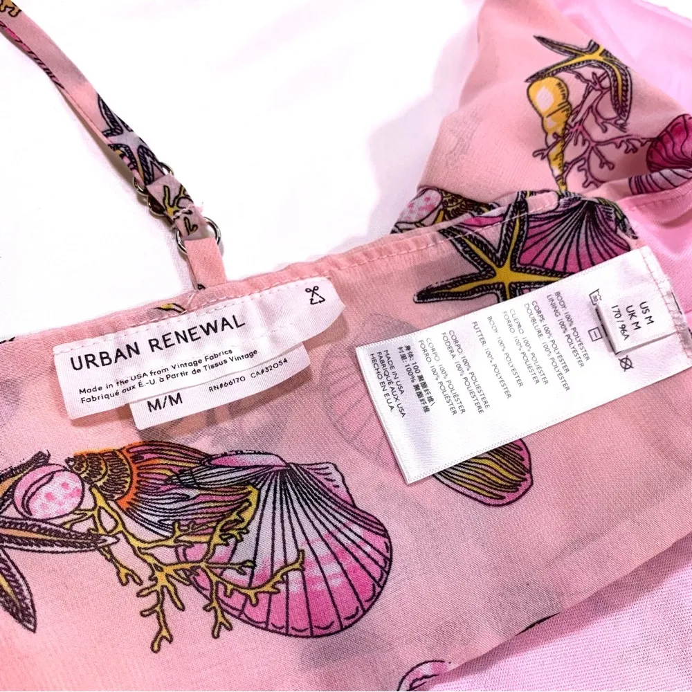 Urban Outfitters Renewal Pink Remnants Seashell Print Tie Top - Image 5