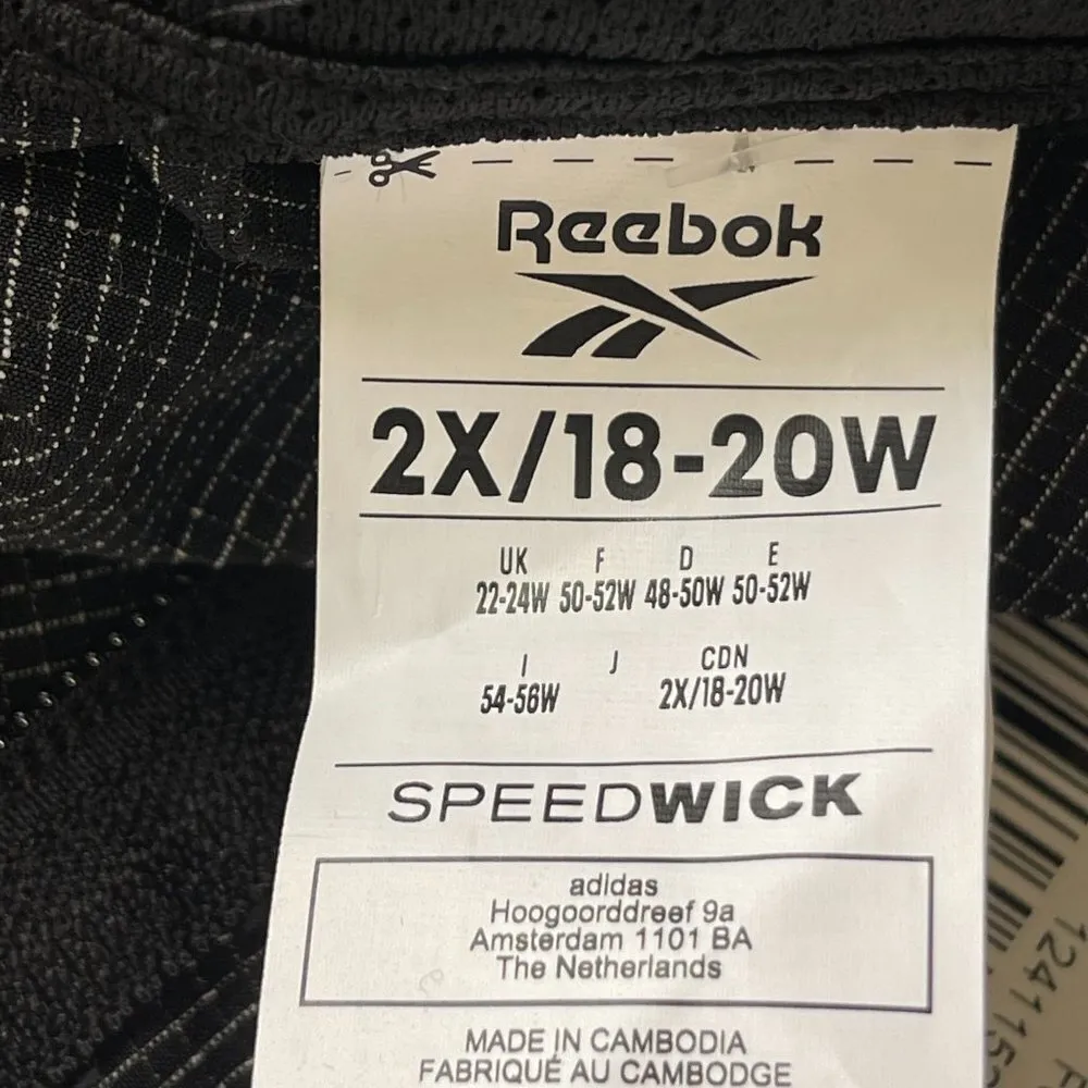 NWT Reebok High Low Full Zip Hooded Check Black Jacket Windbreaker 2X 18-20W - Image 8