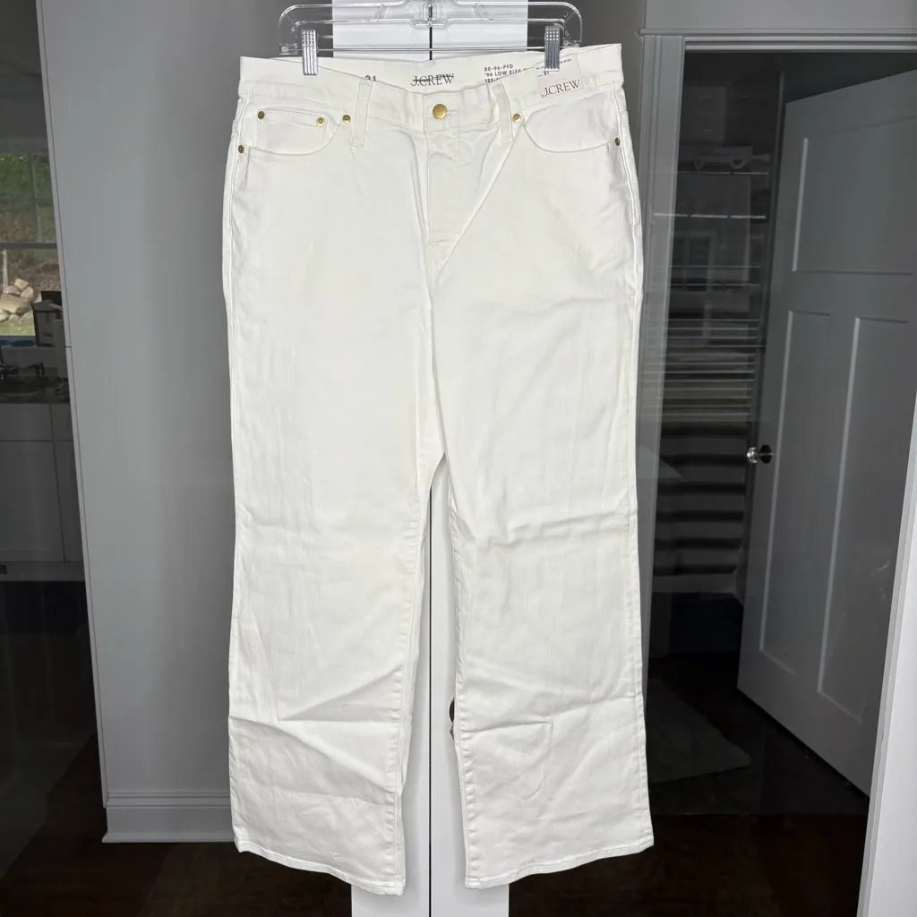 NWT J. Crew Lower-rise Full-length Slim-wide Jean White Denim - Image 2