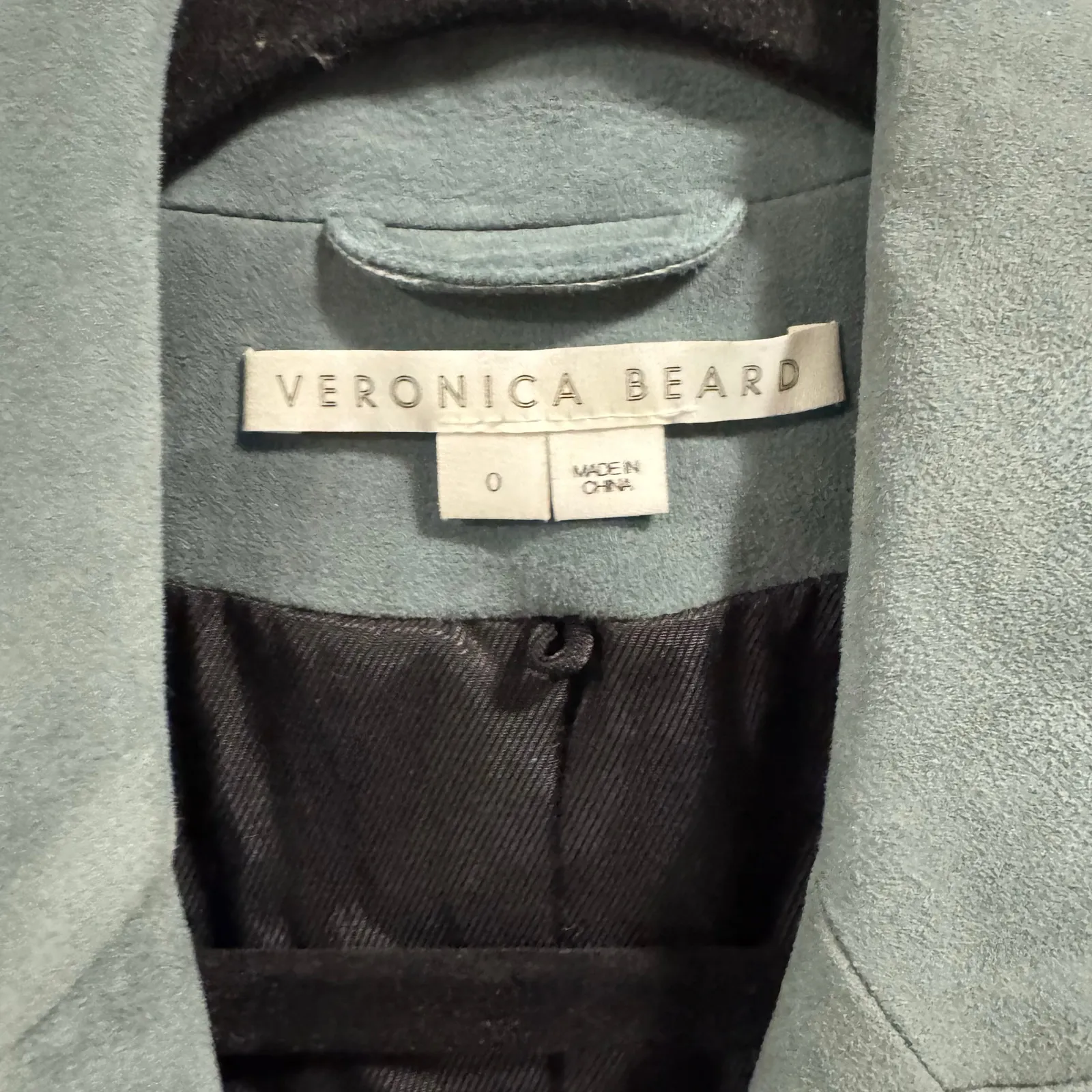 Veronica Beard Long & Lean Dickey Lamb Suede Jacket Tailored Women’s Size 0 - Image 6