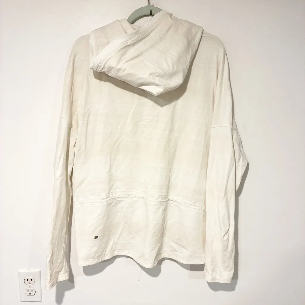 Lululemon Hold Your Om Hoodie Righteous Stripe White Full Zip Athletic Size 6 - Image 5