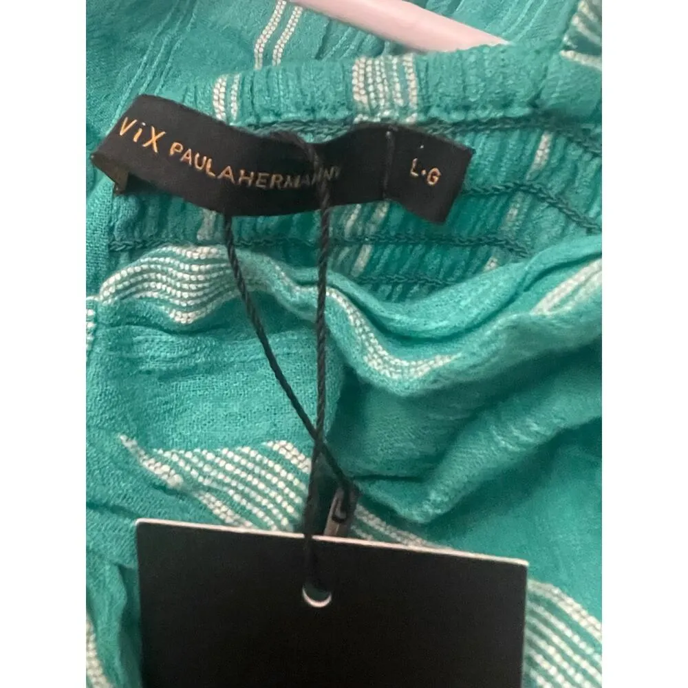 VIX Maxi Dress, Latge, Tulum Yola Tricia, Green, A60 Green Size L - Image 9