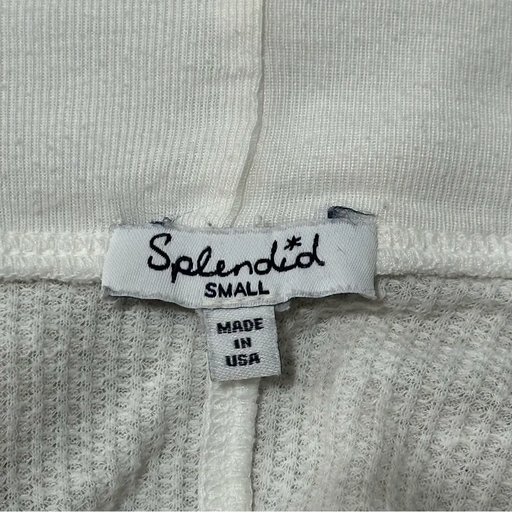 Splendid Vintage Women’s Size S White Thermal Waffle Knit Open Cardigan - Image 3