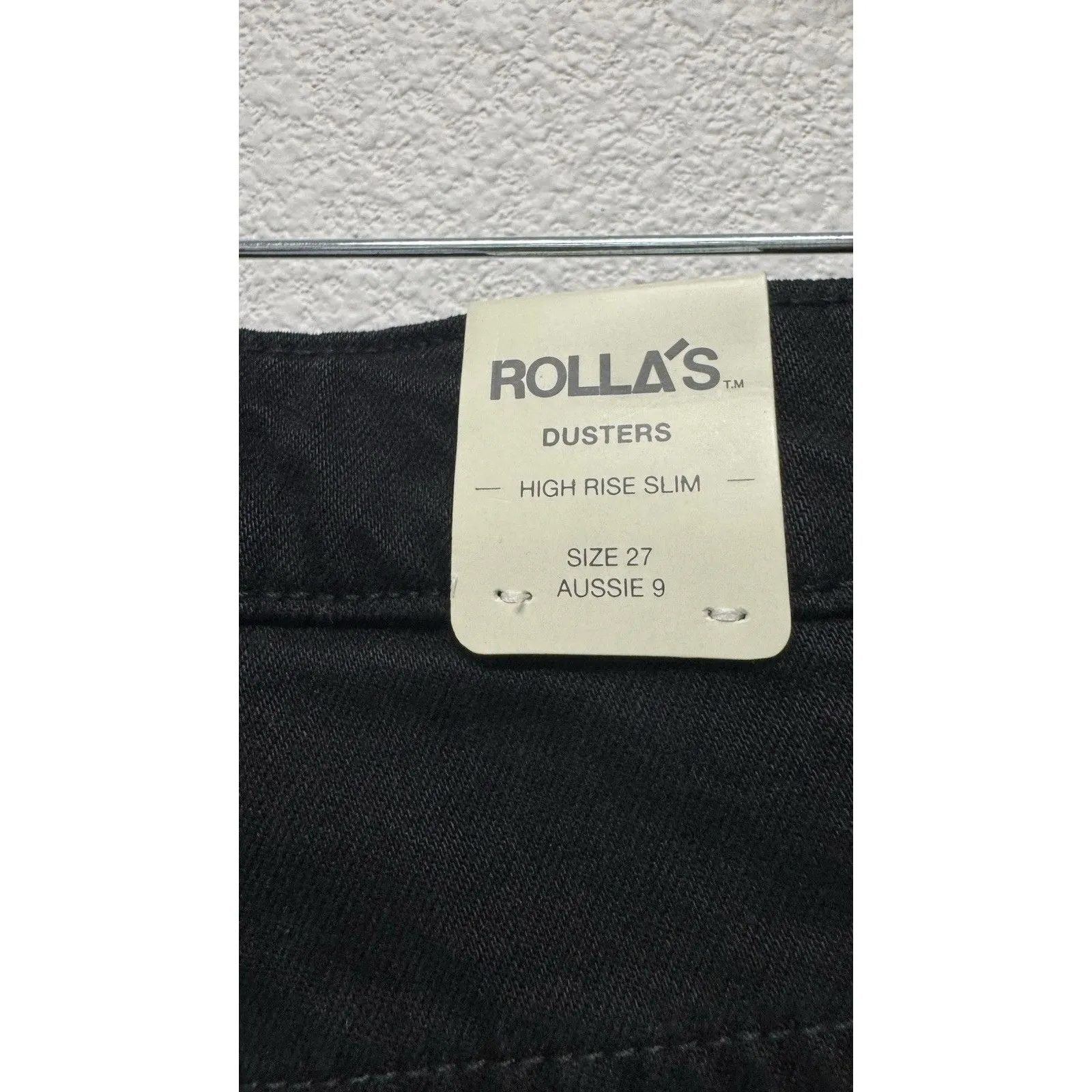 Rolla's Dusters Jeans Original High Rise Straight Black Relaxed 27 Aussie 9‎ - Image 5