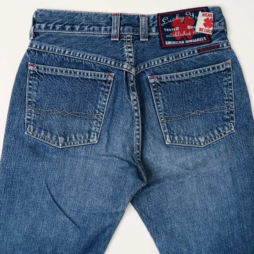 Vintage 90s Lucky Brand Dungarees 224 Low Rise Bootleg Jeans - Image 4