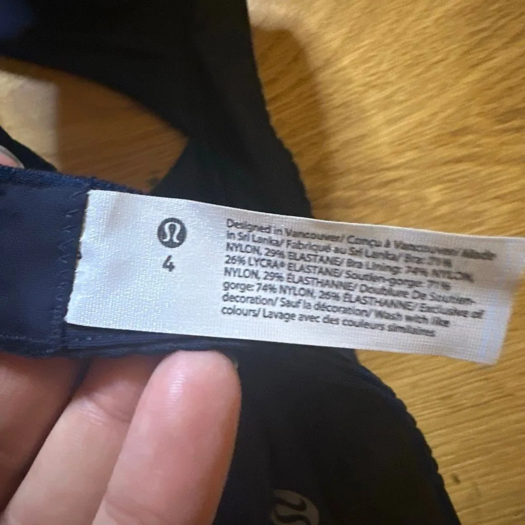 NWT Lululemon all day breeze bra navy 4 - Image 5
