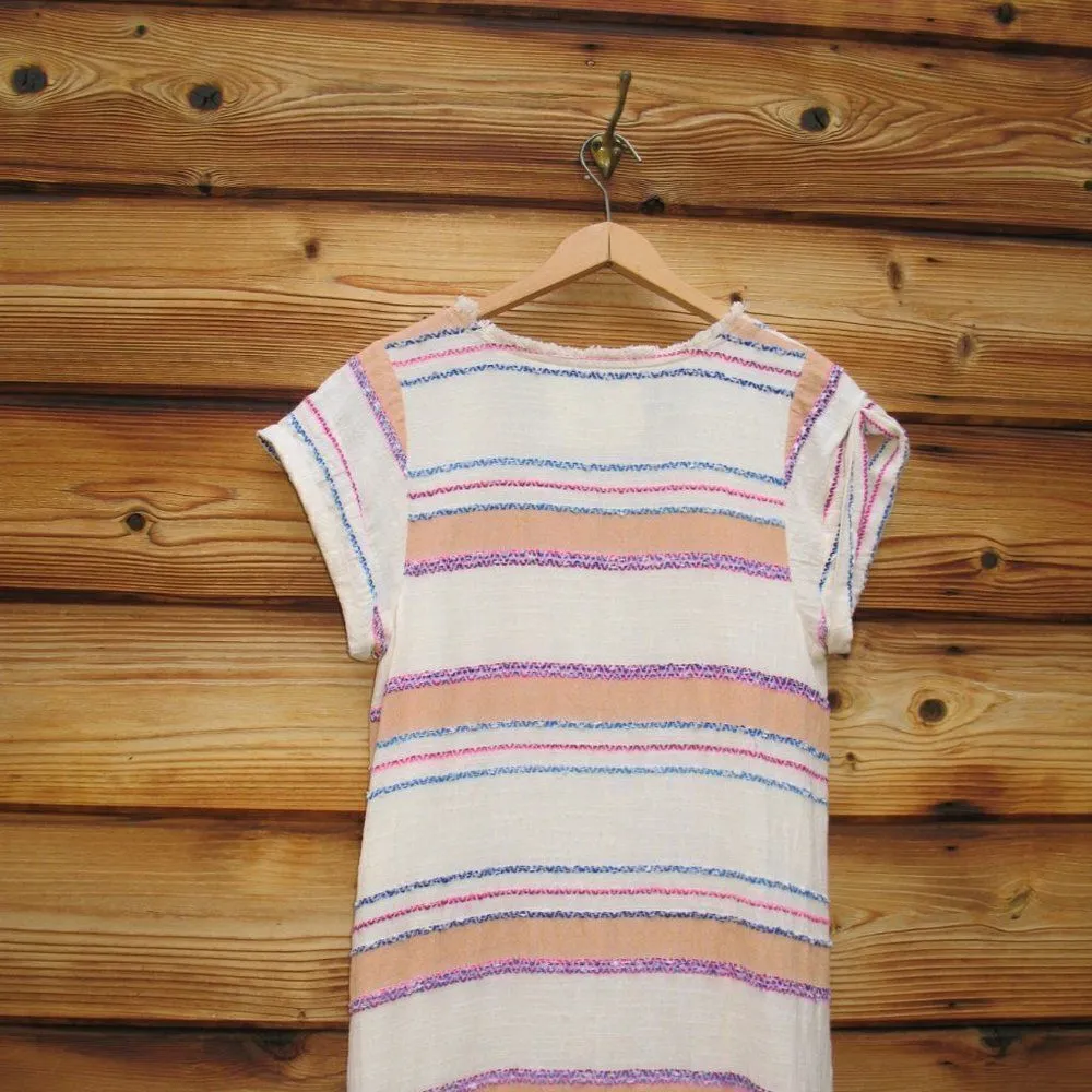 Striped Gauze Cotton Dress XS - Image 9