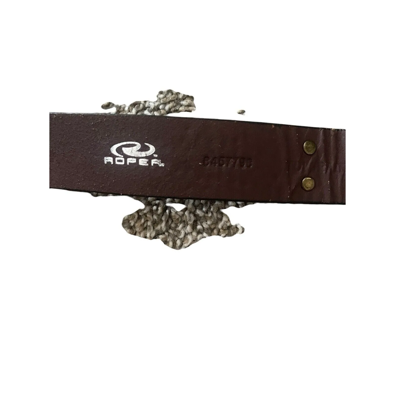 Roper NWOT Women's Size S Bling Studded Cowboy Western Rhinestone‎ Leather Belt Brown - Image 5