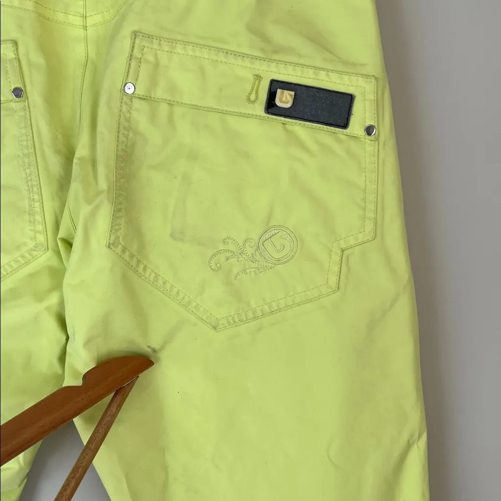 Burton Women's FLY PT Blue Snowboarding Pants Dryride Size Small Yellow - Image 14