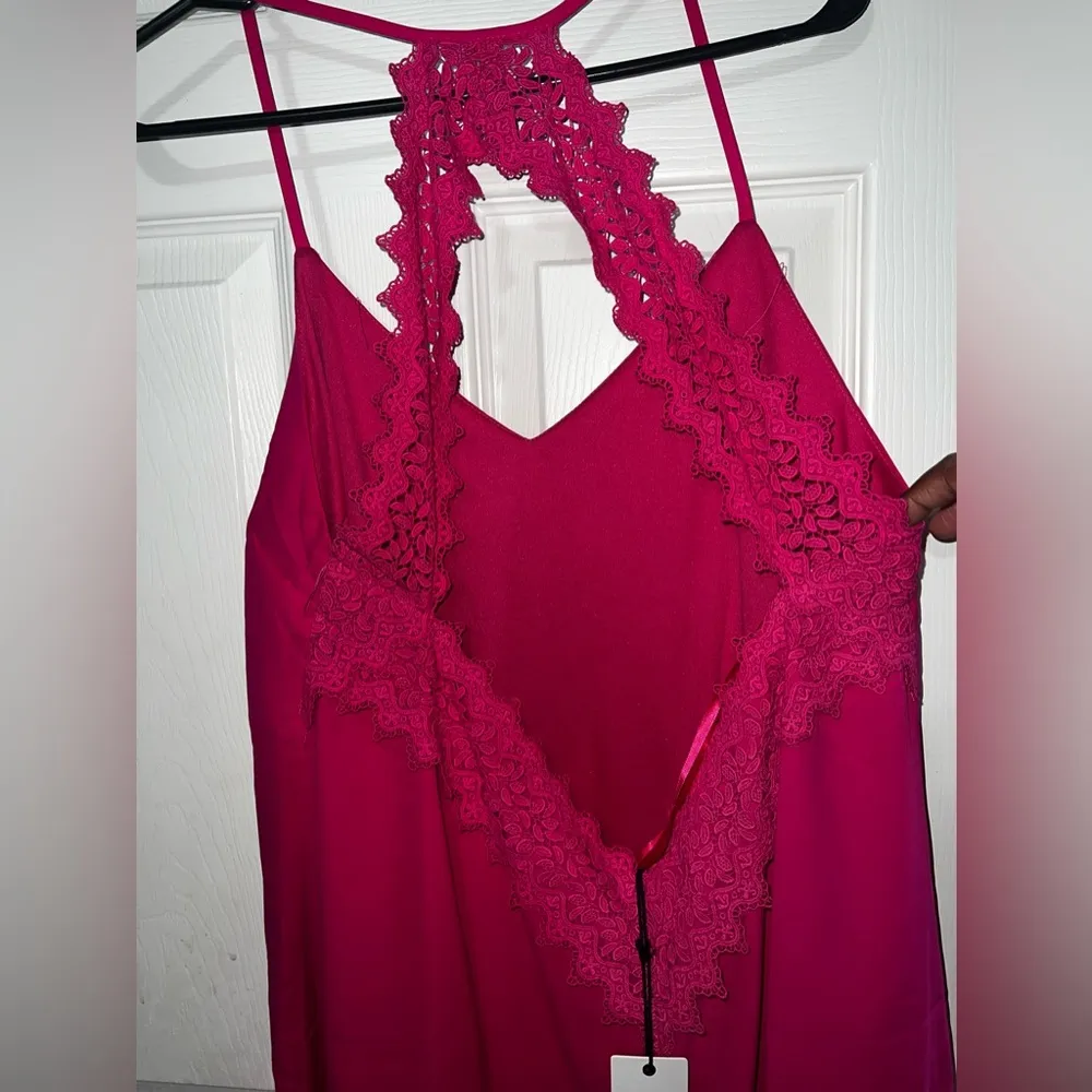 NWT Love Riche Lace Back Detail Women Pink Dress Size Large - Image 3