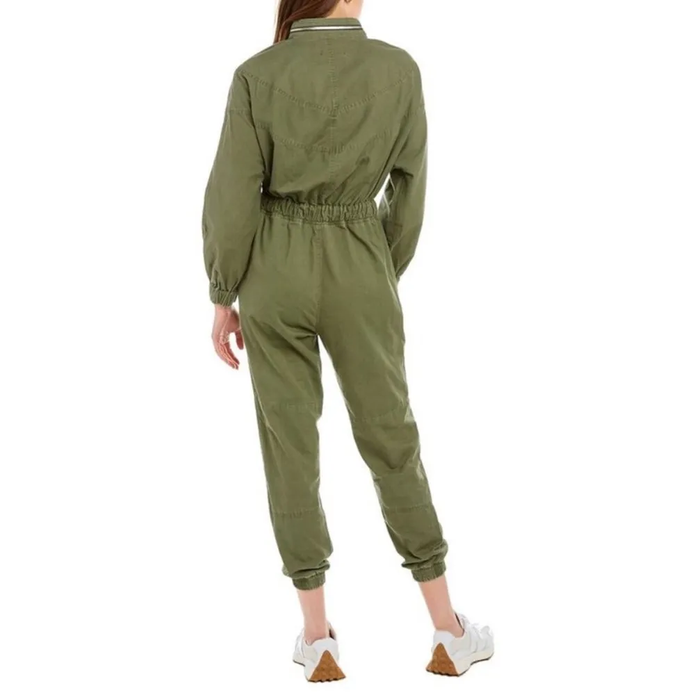 RTA Halima Jumpsuit Utility Zip Front Long Sleeve Tomboy Green Small New Cargo - Image 3