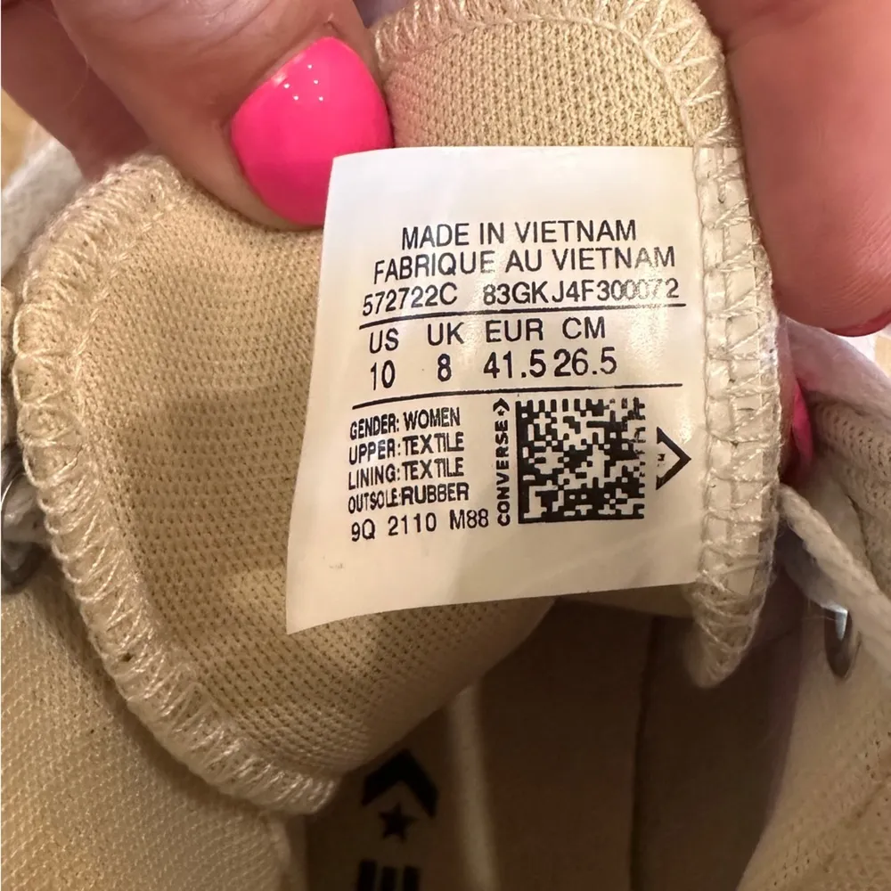 Converse Chuck Taylor All Star Platform High top Pale Amethyst purple size 10 - Image 2