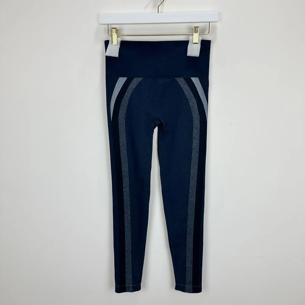 Spanx Seamless Track Stripe Legging Navy Haze High Waist Stretch 50232R S NWT - Image 8