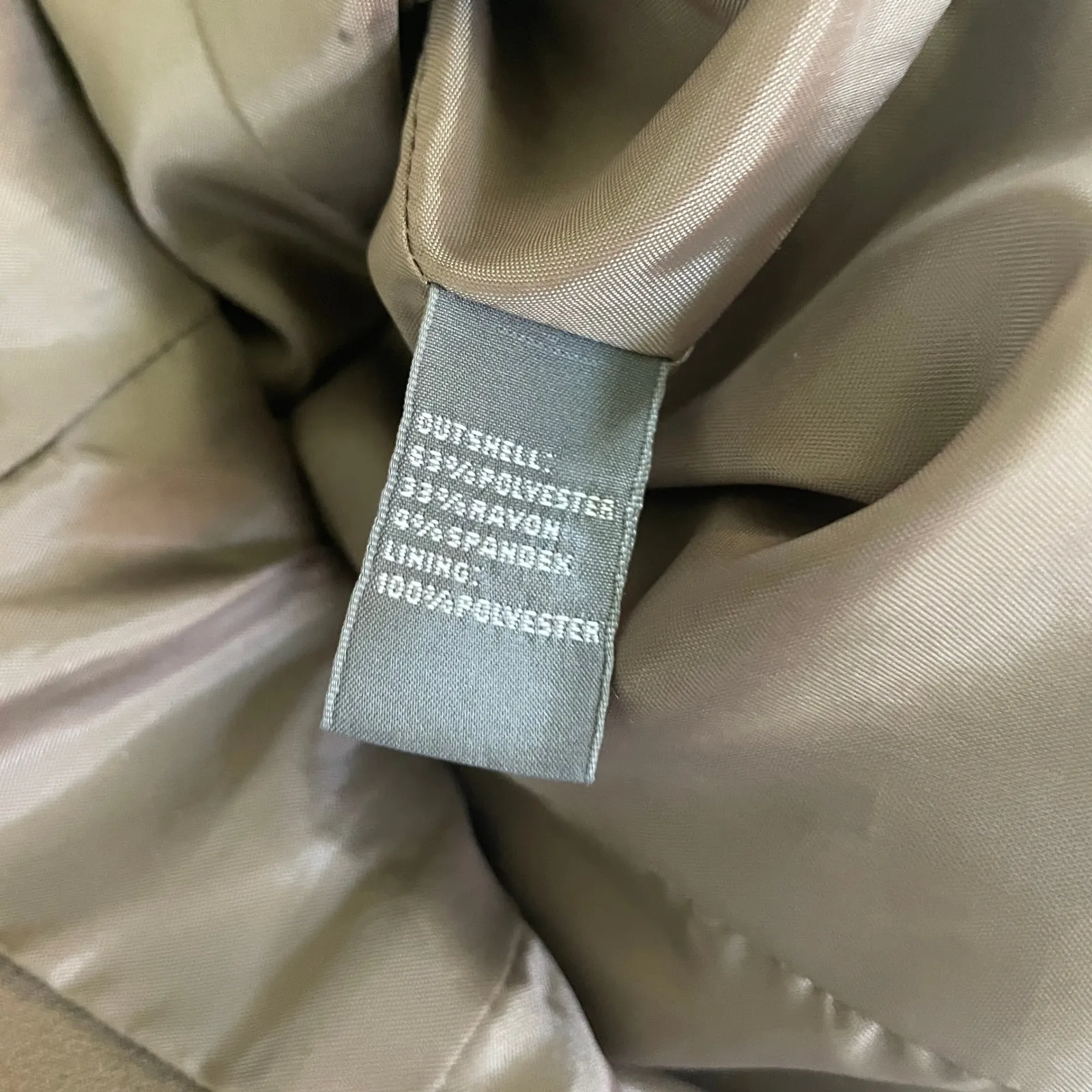 Vtg Blazer Jacket 8 Petite Tan 3/4 Sleeve Office Chic Academia Josephine Chaus - Image 9