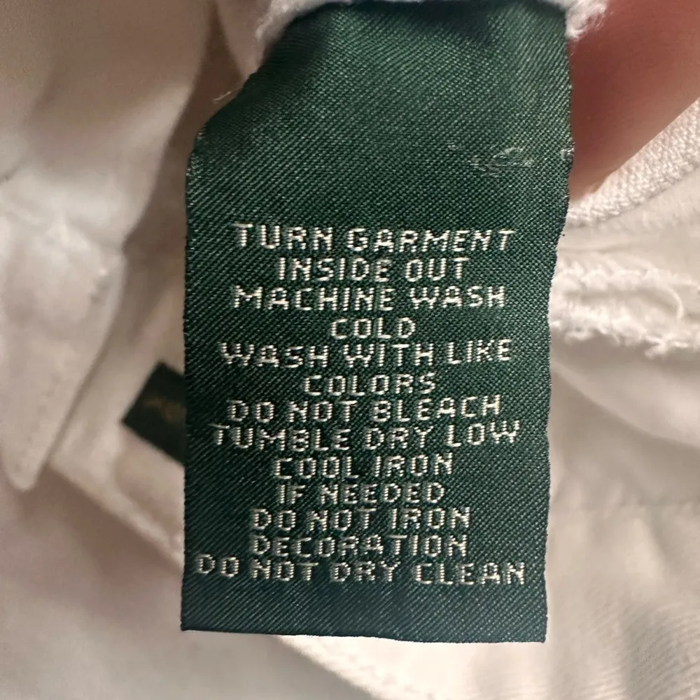 Polo Ralph Lauren white denim with floral design - Image 6