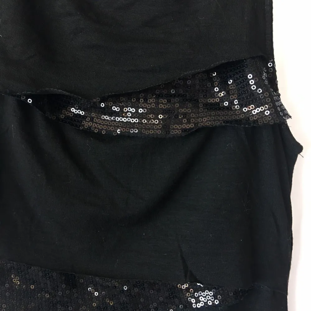 Anthropology BaileyB 44 Black Sequined Sleeveless Dress Size XS - Image 3