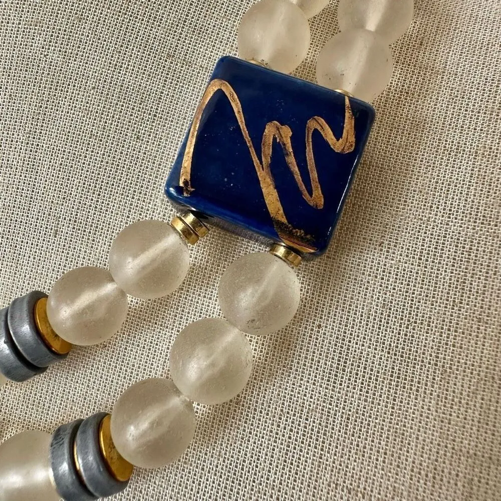 Vintage beaded double strand necklace - Image 3