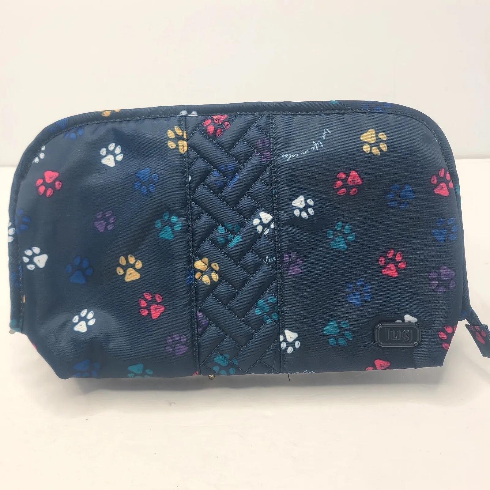 Lug Flash Cosmetic Makeup Travel Case Blue Pawprints - Image 4