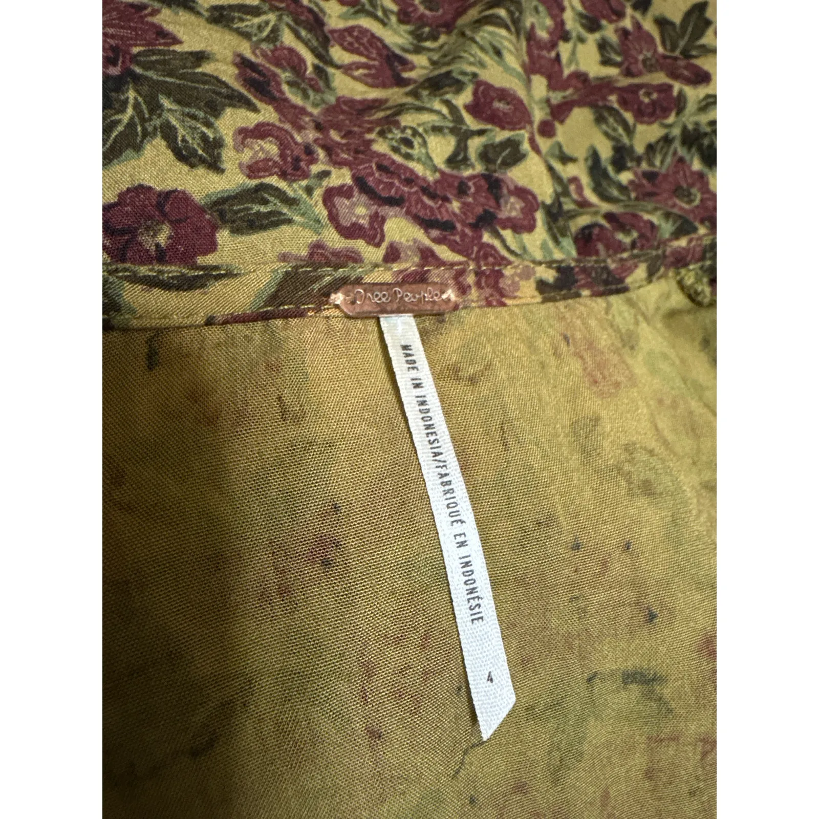 Free People Surf Date Multicolor Floral Short Sleeve Cutout Tie Romper Shorts 4 - Image 5