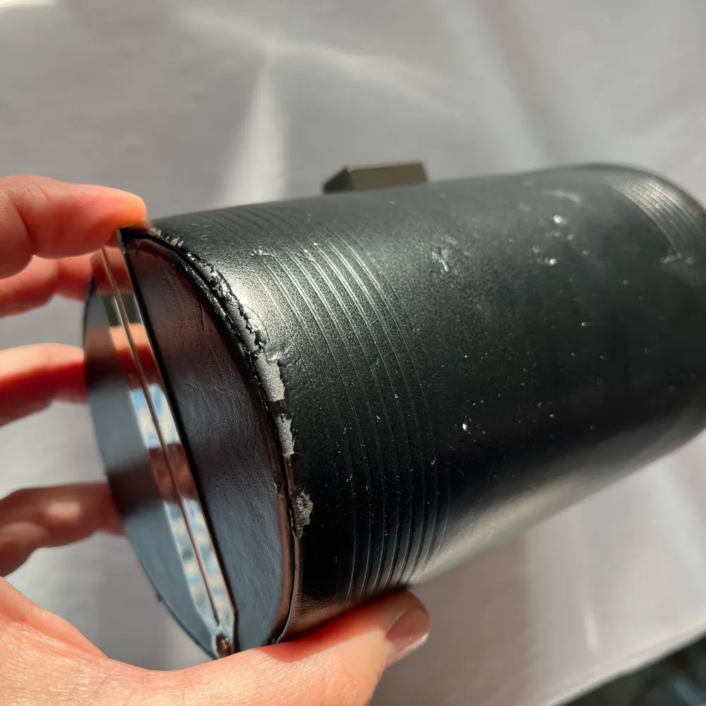 Jean Paul Gaultier black cylinder cross body bag faux leather used - Image 6