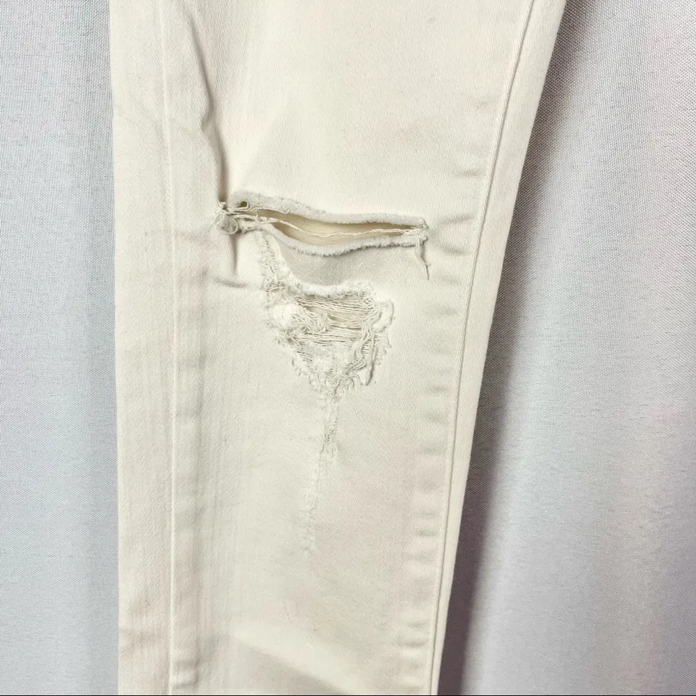 IRO White Distressed Knee Fitte Mid Rise Skinny Jeans 24 $205 - Image 59