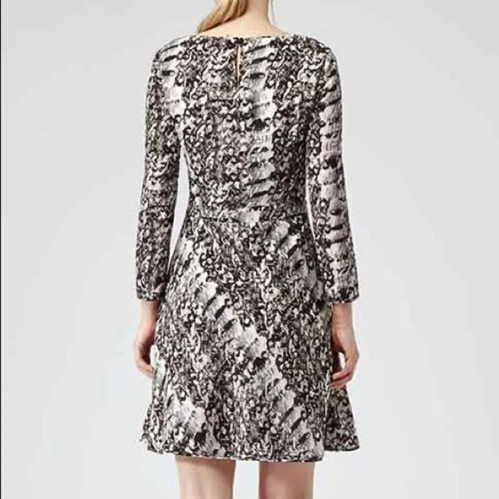 Reiss  Heidi Snake Print Flared Dress - Image 3