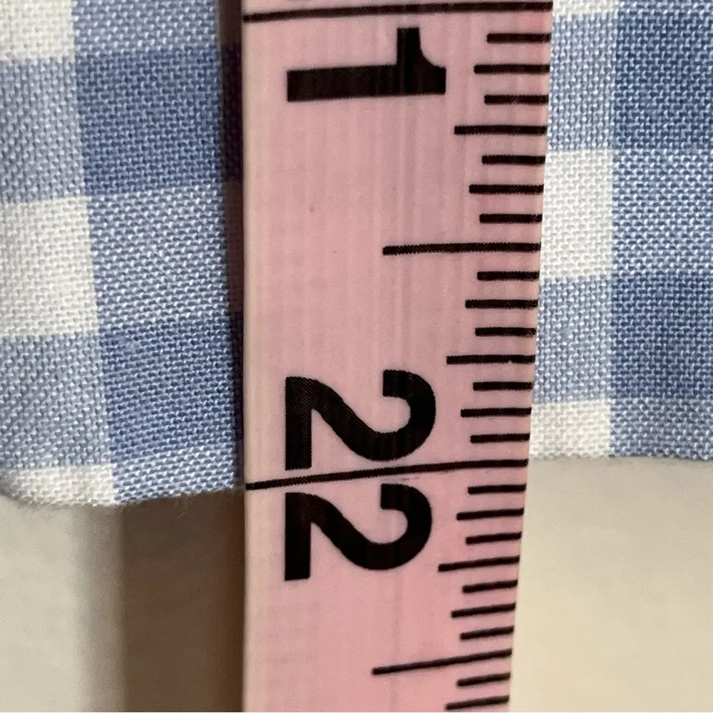 Talbots Perfect Crop Gingham Plaid Pant Sunrise White‎ & Blue Women’s Size 12 P - Image 6