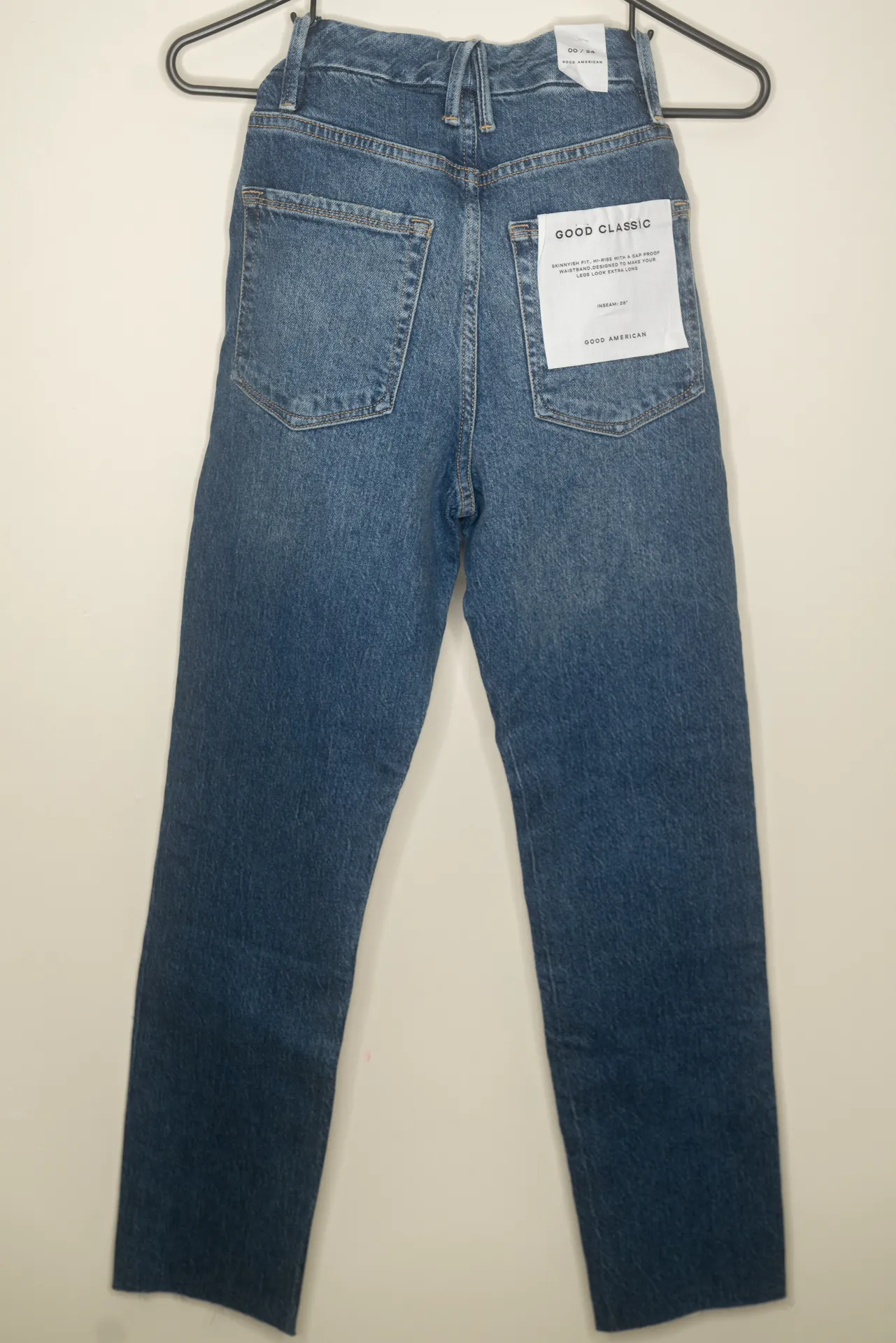 Good Classic High Rise Raw Hem Jeans in Blue940 - Size 00 / 24 NWT - Image 9