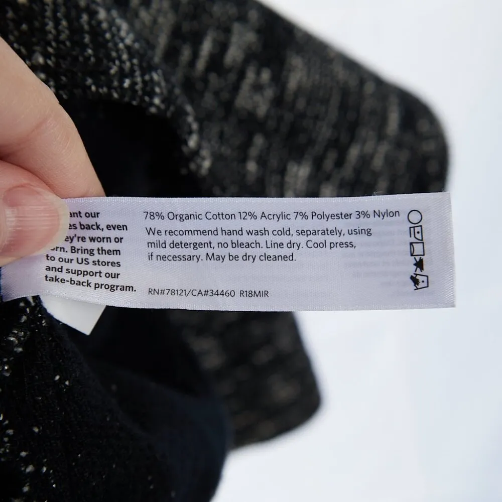 Eileen Fisher Black Notch Classic Collar Tweedy Organic Cotton Knit Blazer - Image 6