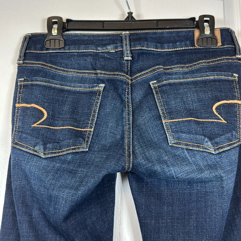 American Eagle Outfitters Denim Blue Stretch Jeggings Size 4 Long EUC #2526 - Image 6
