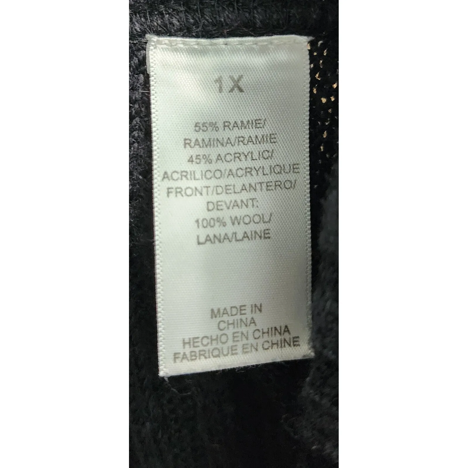 Alfred Dunner Sweater Vest Cable Knit Button Front Wool Blend Black 1X - Image 4