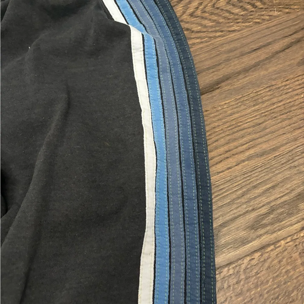 Aviator Nation 5 STRIPE SWEATPANTS - CHARCOAL // BLUE Size small - Image 3