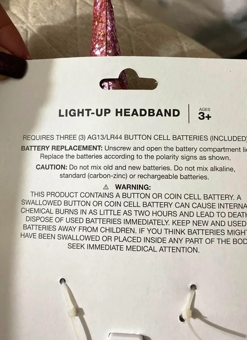 Light Up Unicorn Headband Pink - Image 3