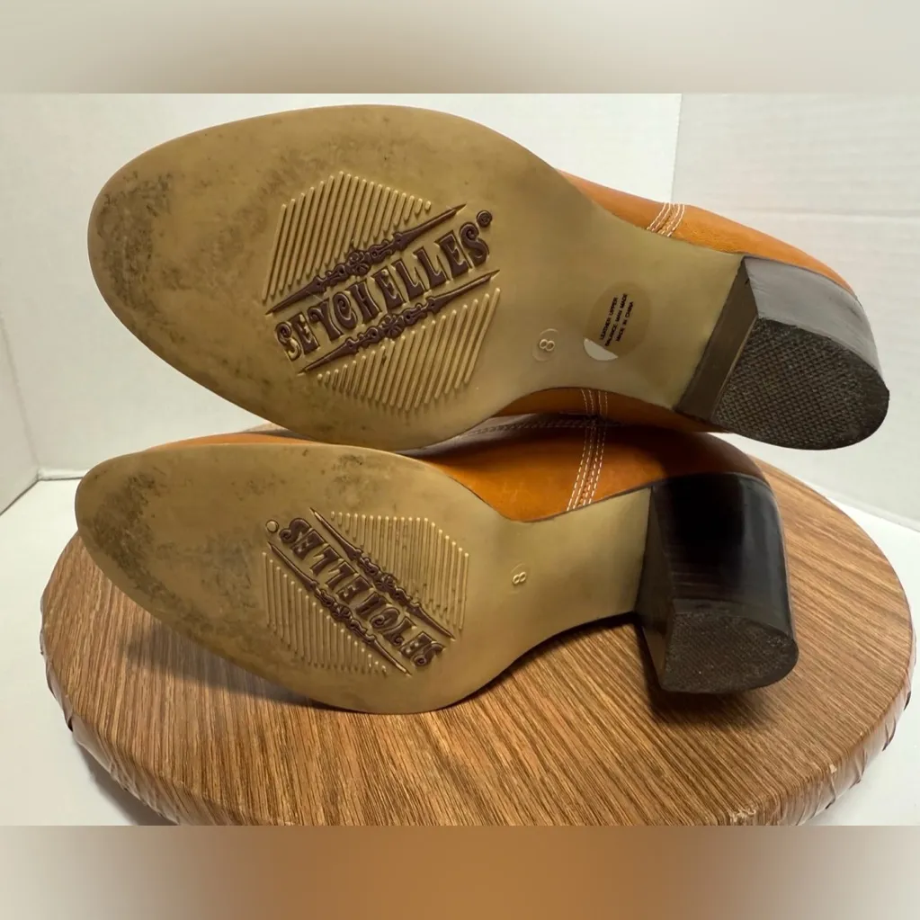 Anthropologie Seychelles Floral Embroidered Western Leather Cowgirl Boots -8 - Image 8