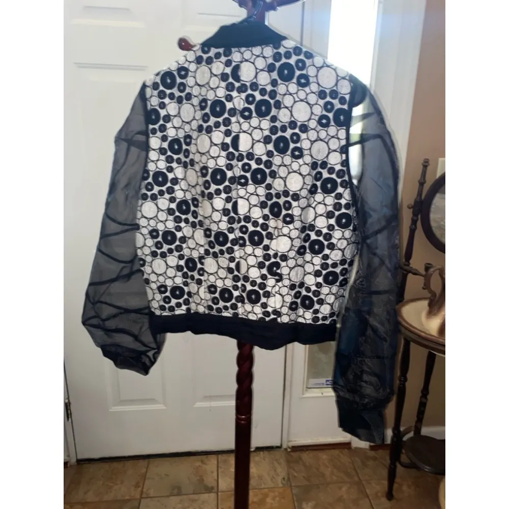 Women's Imma Tabod Jacket Size L White & Black Size L - Image 9