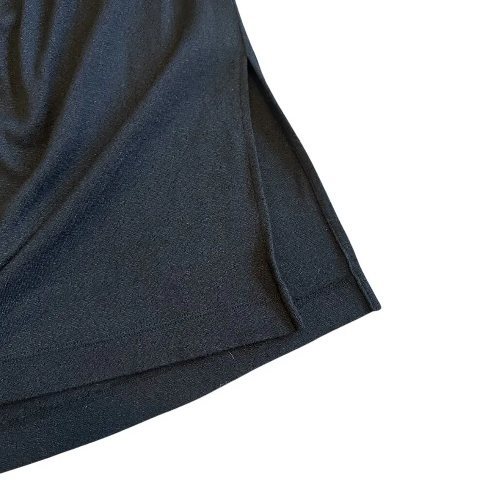 Michael Stars Black One Shoulder Dress Long Sleeve Ruched Stretch Size Large - Image 6