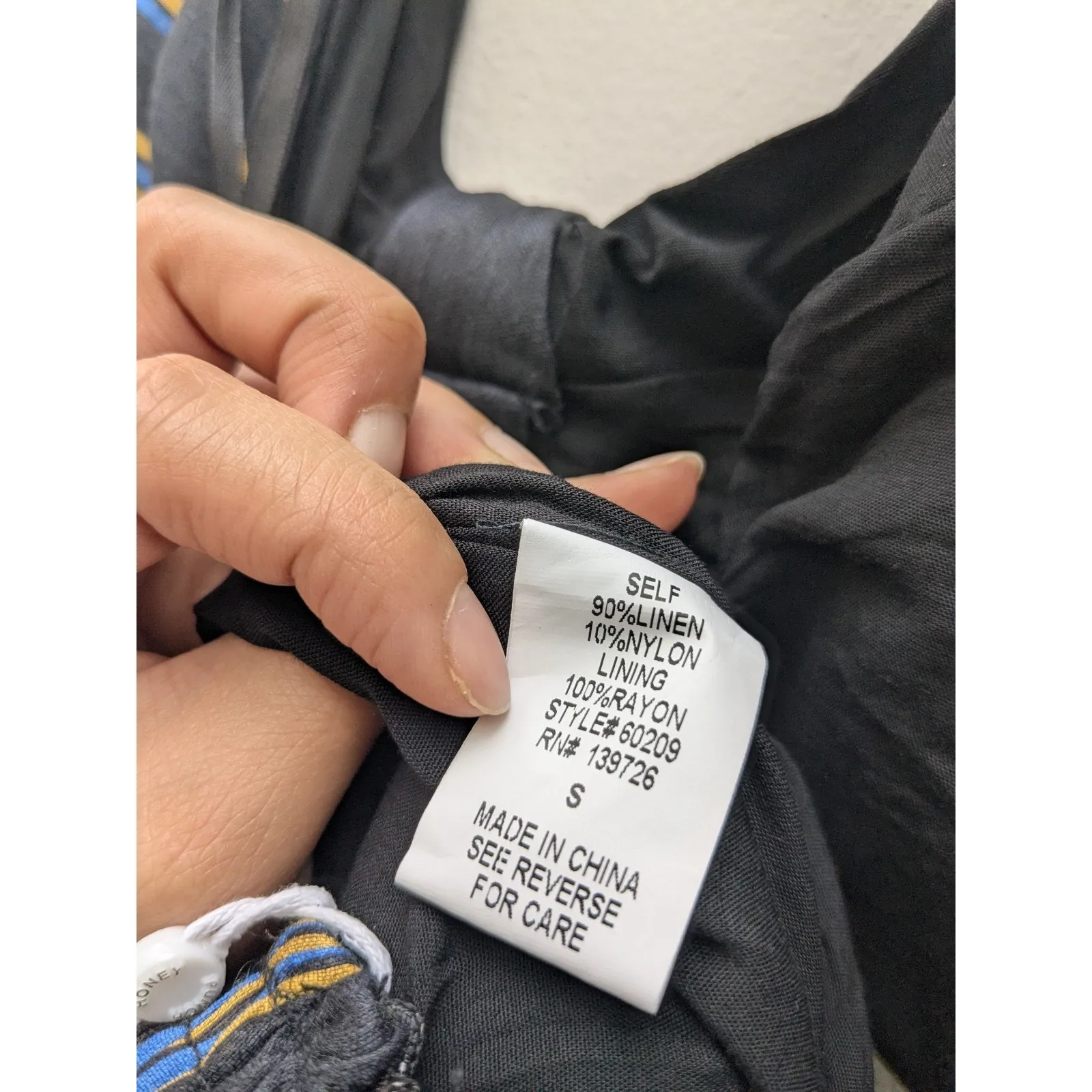 Honey Punch Women's Jumpsuit Halter Cut-Out Bun Ruffle Striped Black Gold Small - Image 14