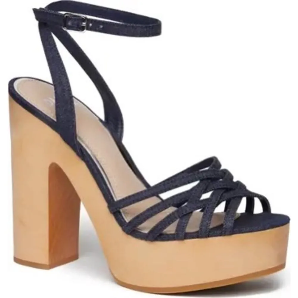 PAIGE indigo blue classic Strappy Chelsey Platform Sandal (Women) 9.5 - Image 3