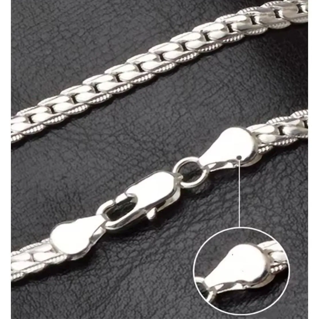 NEW 925 Sterling Silver Bracelet Herringbone Chain Link Jewelry,‎ 7” - Image 4